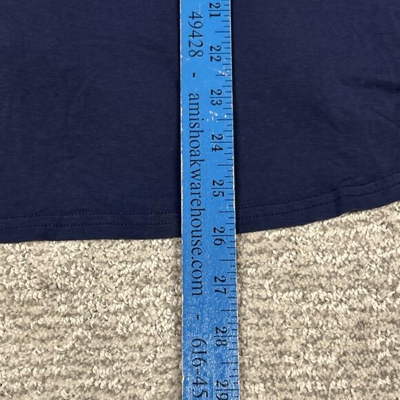 Cozy Earth Pajama Top Womens XXL Navy Blue Long Sleeve Stretch Bamboo Shirt - Picture 5 of 5